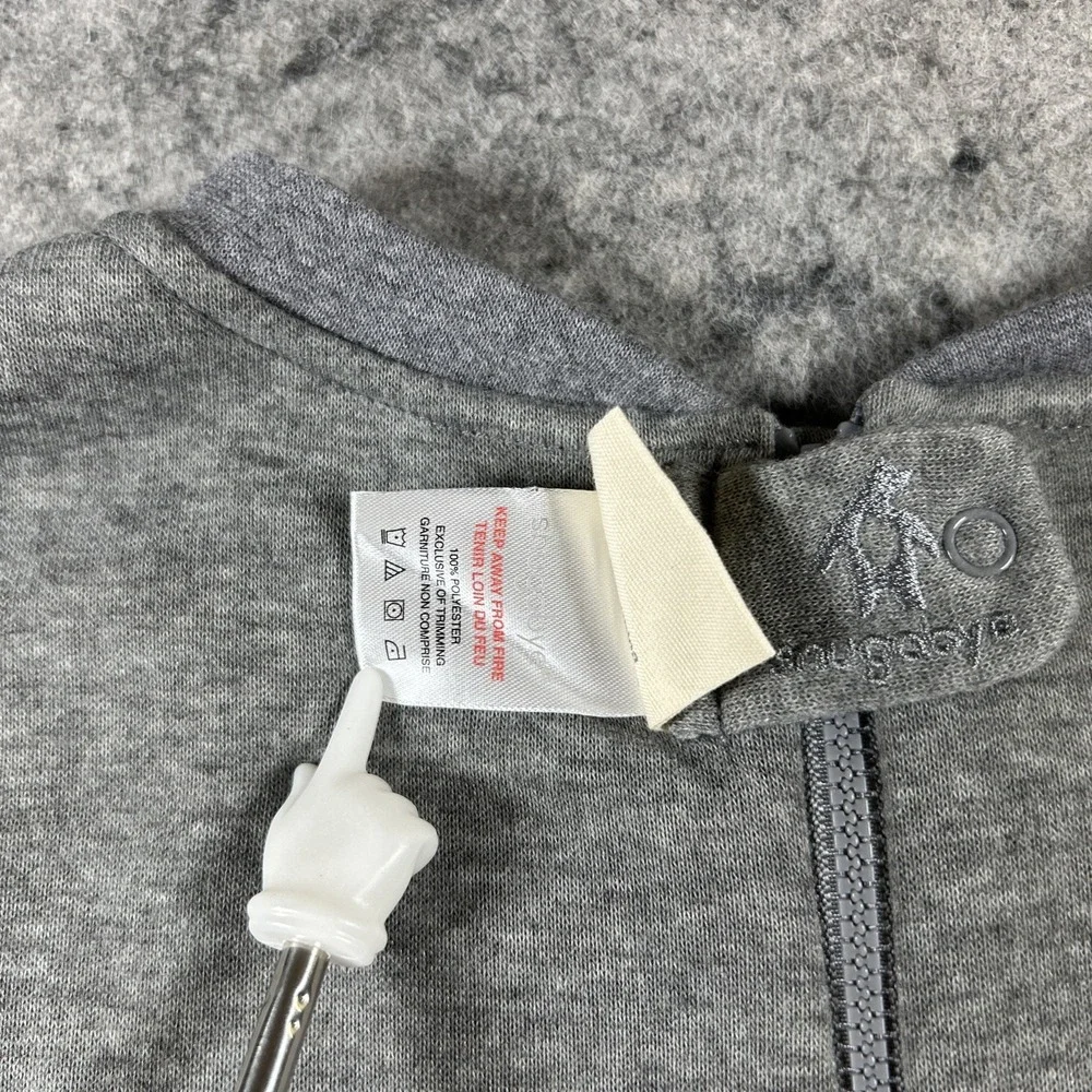 NWT SZ 12 Adaptive‎ Back Zip Gray Convert-A-Foot Sleeper Designed Special Needs